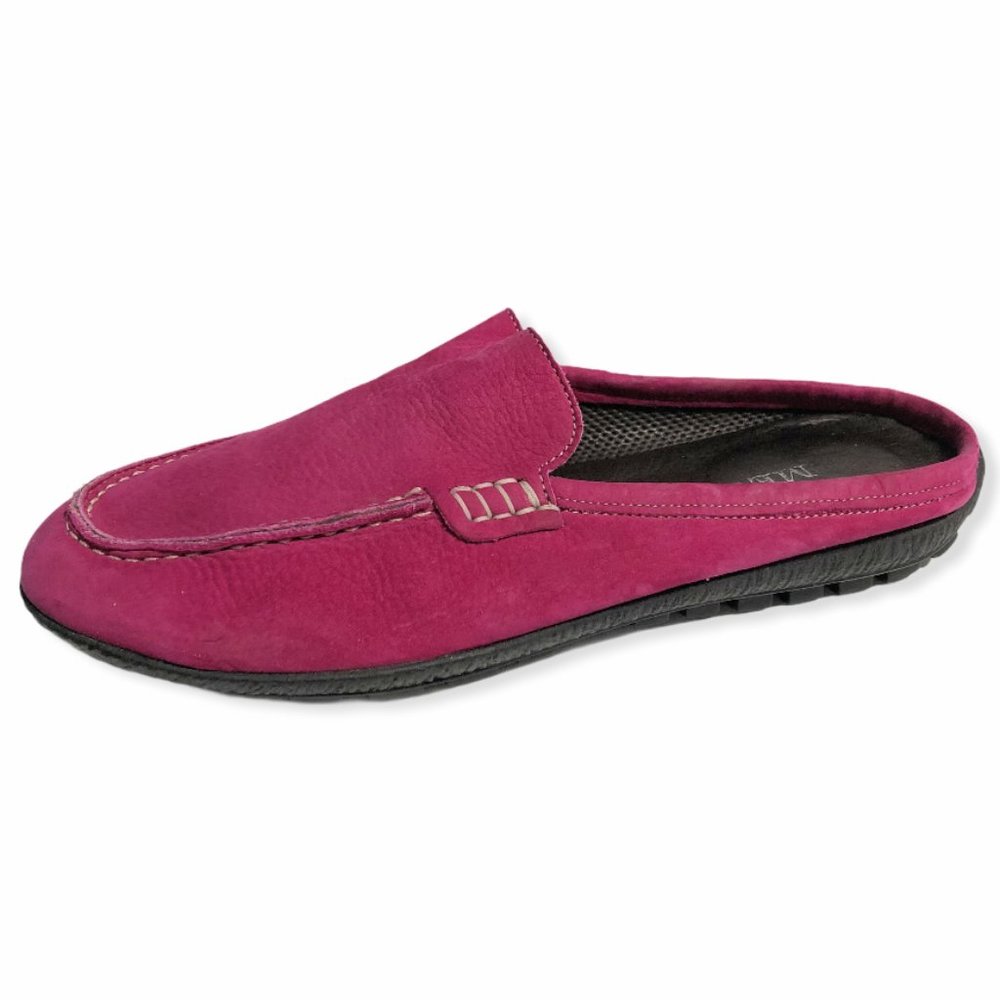 Sesto Hot Pink Leather Mules-Sz 6.5
